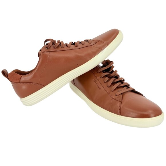 Cole Haan Men's Grand Crosscourt British Tan Leather Sneaker Size 12M NWOB - Picture 5 of 12